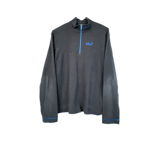 VIN-SW-35654 Preloved φλις μπλούζα γκρι unisex Jack Wolfskin L