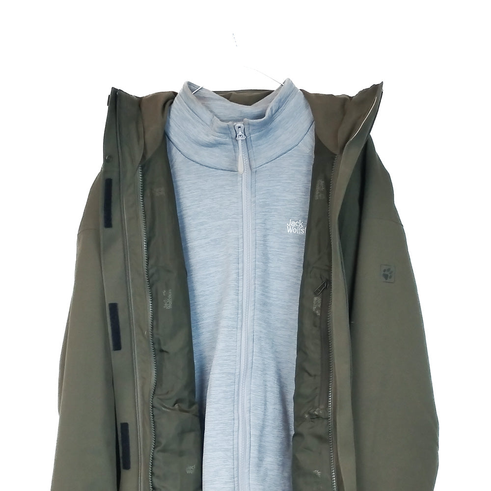 VIN-OUTW-33771 Preloved μπουφάν 3 in 1 γυναικείο Jack Wolfskin L