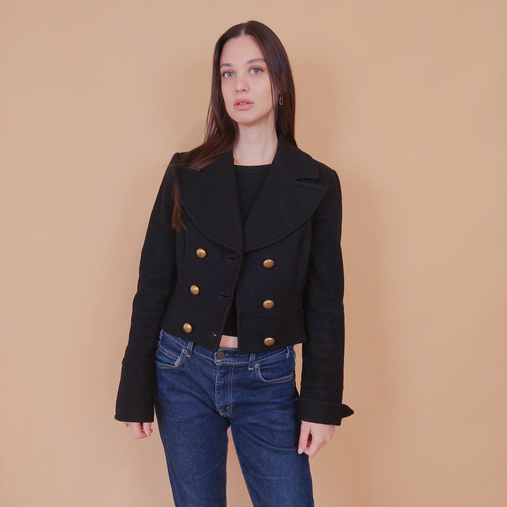 VIN-OUTW-32491 Vintage μάλλινο σακάκι S