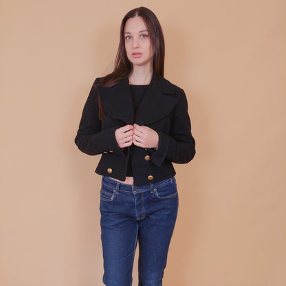 VIN-OUTW-32491 Vintage μάλλινο σακάκι S