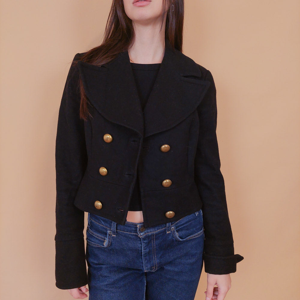 VIN-OUTW-32491 Vintage μάλλινο σακάκι S