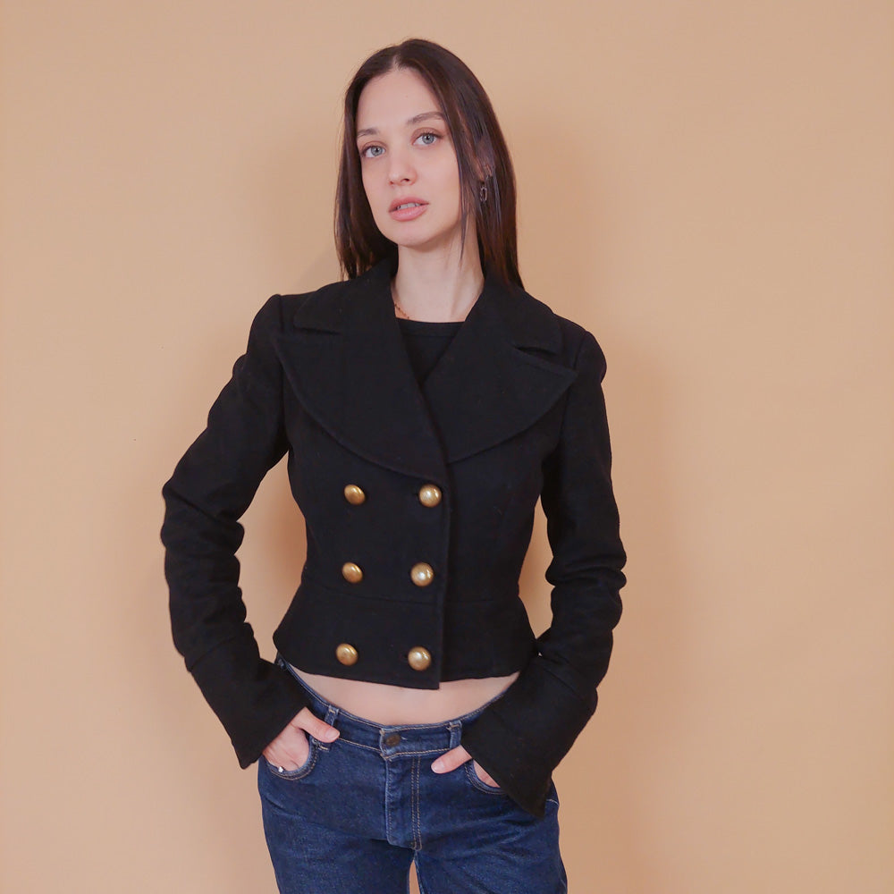 VIN-OUTW-32491 Vintage μάλλινο σακάκι S