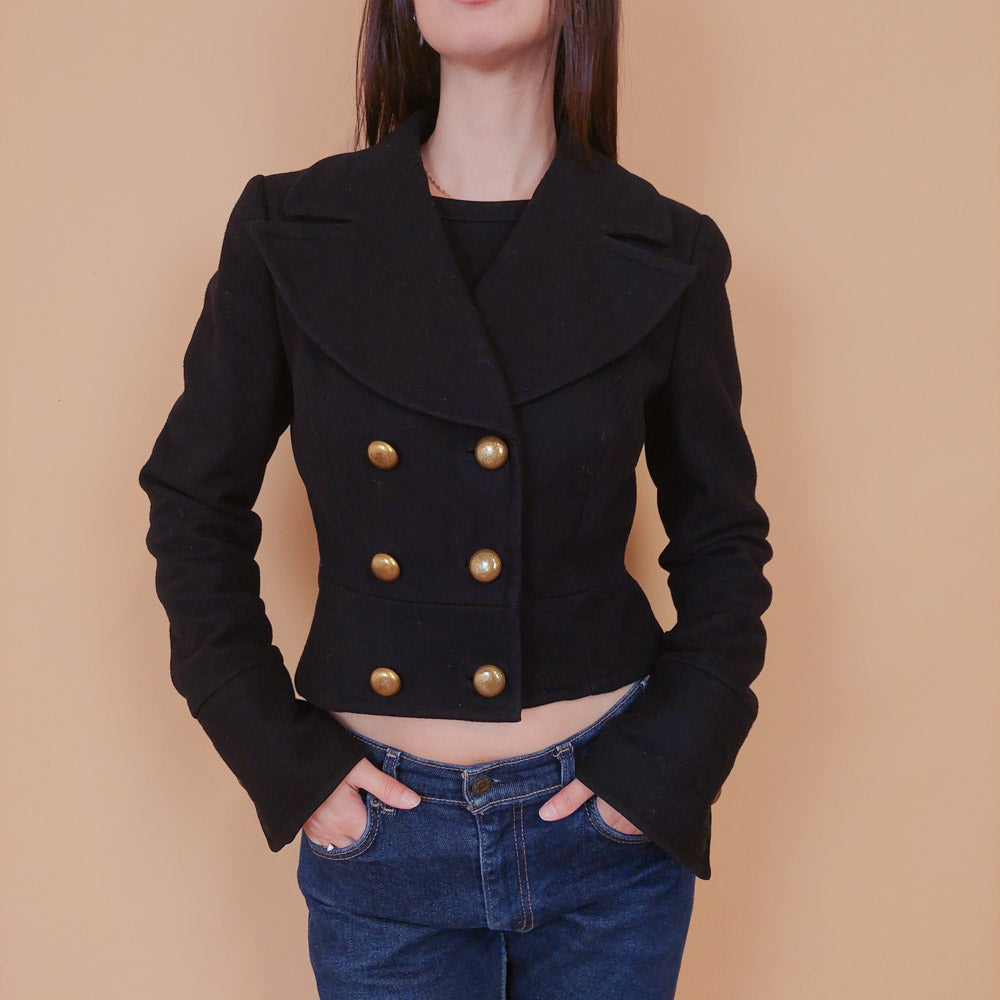 VIN-OUTW-32491 Vintage μάλλινο σακάκι S