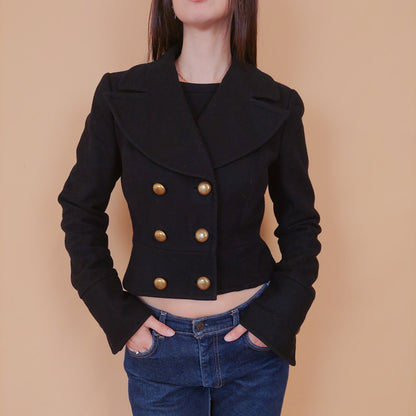 VIN-OUTW-32491 Vintage μάλλινο σακάκι S