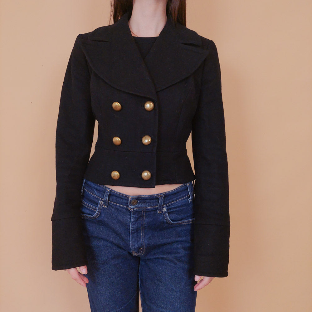 VIN-OUTW-32491 Vintage μάλλινο σακάκι S