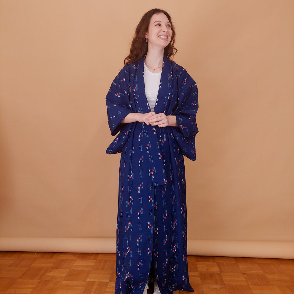 VIN-JAP-34933 Vintage ιαπωνικό kimono αυθεντικό Free size