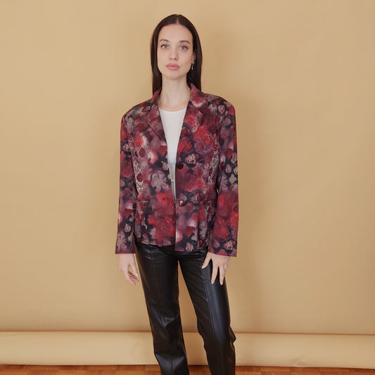 VIN-OUTW-29781 Vintage σακάκι εμπριμέ M