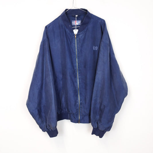 VIN-OUTW-24701 Vintage bomber jacket μεταξωτό unisex μπλε L