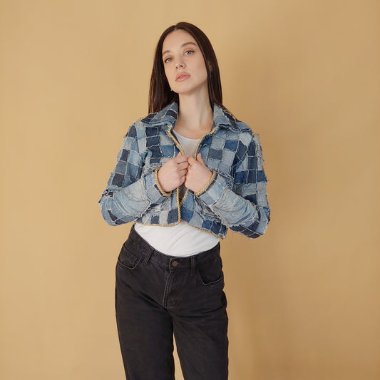 VIN-OUTW-30198 Vintage jacket denim crop S