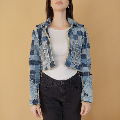 VIN-OUTW-30198 Vintage jacket denim crop S