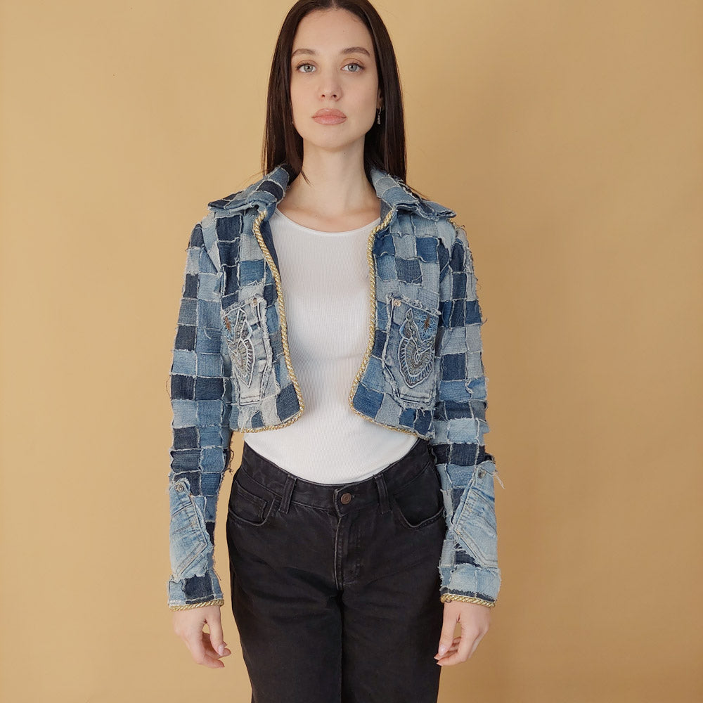 VIN-OUTW-30198 Vintage jacket denim crop S