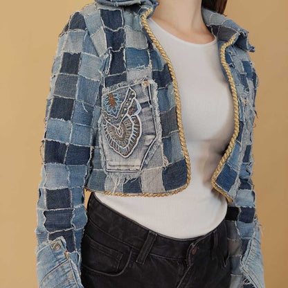 VIN-OUTW-30198 Vintage jacket denim crop S