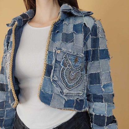 VIN-OUTW-30198 Vintage jacket denim crop S