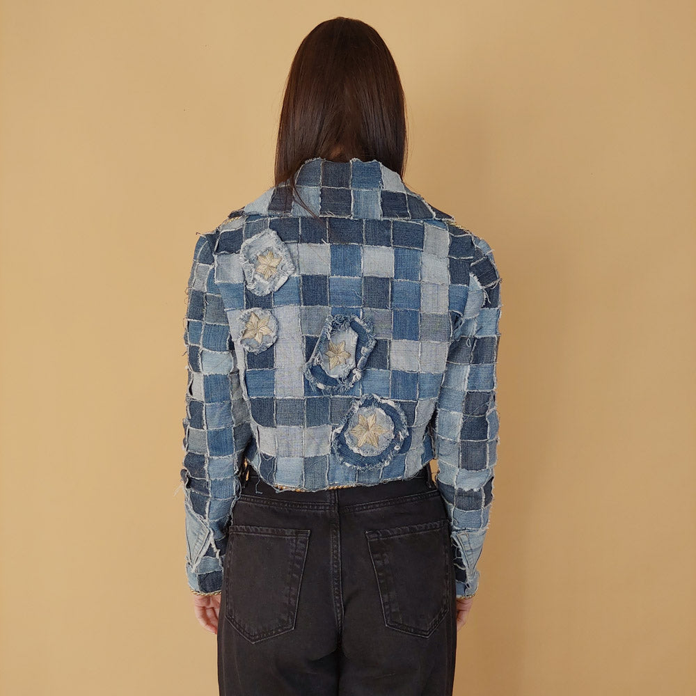 VIN-OUTW-30198 Vintage jacket denim crop S