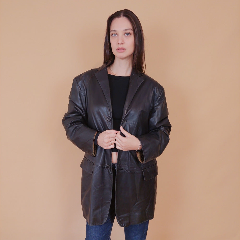 VIN-OUTW-32512 Vintage δερμάτινο jacket L-ΧL