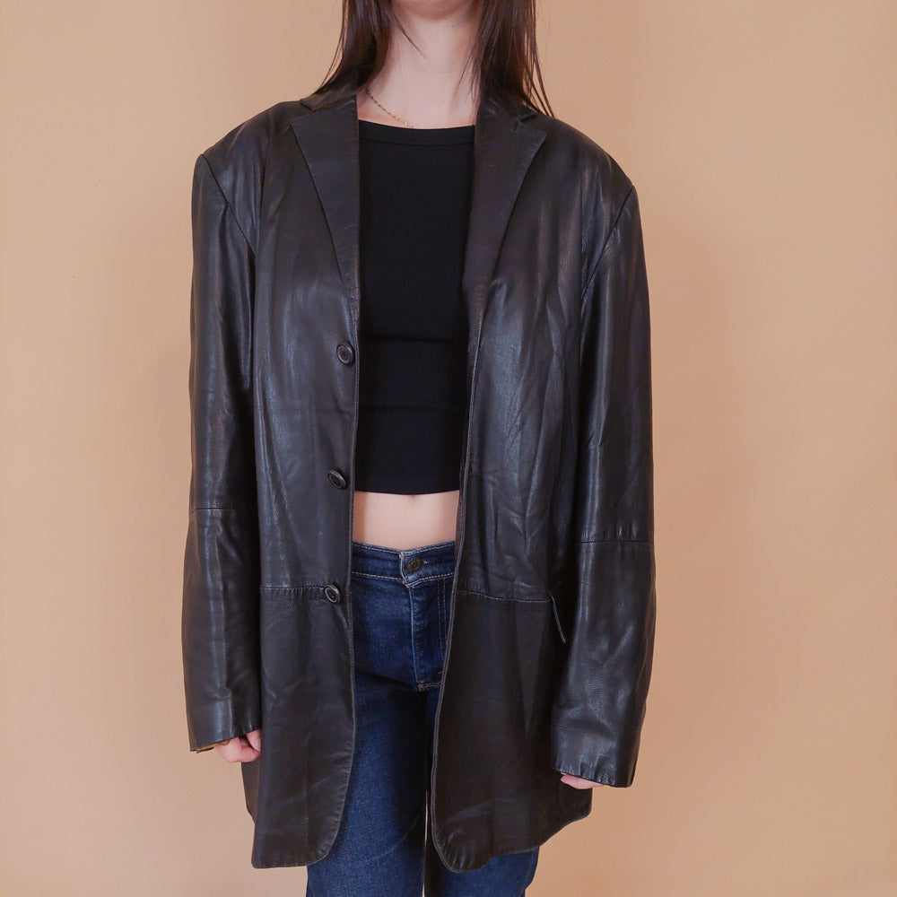 VIN-OUTW-32512 Vintage δερμάτινο jacket L-ΧL