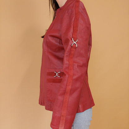 VIN-OUTW-28662 Vintage δερμάτινο jacket 00s style M