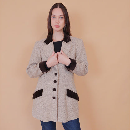 VIN-OUTW-32497 Vintage μάλλινο σακάκι S