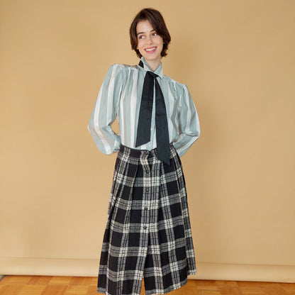 VIN-SKI-25646 Vintage φούστα καρό L