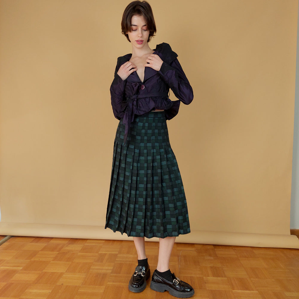VIN-SKI-25647 Vintage φούστα καρό M
