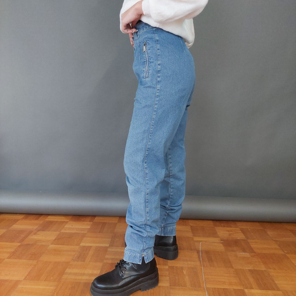 VIN-TR-26172 Vintage Παντελόνι denim ψηλόμεσο M-L