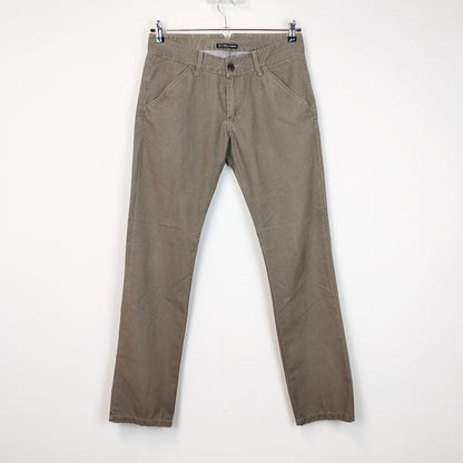 VIN-TR-27077 Vintage παντελόνι καρό χακί Μ