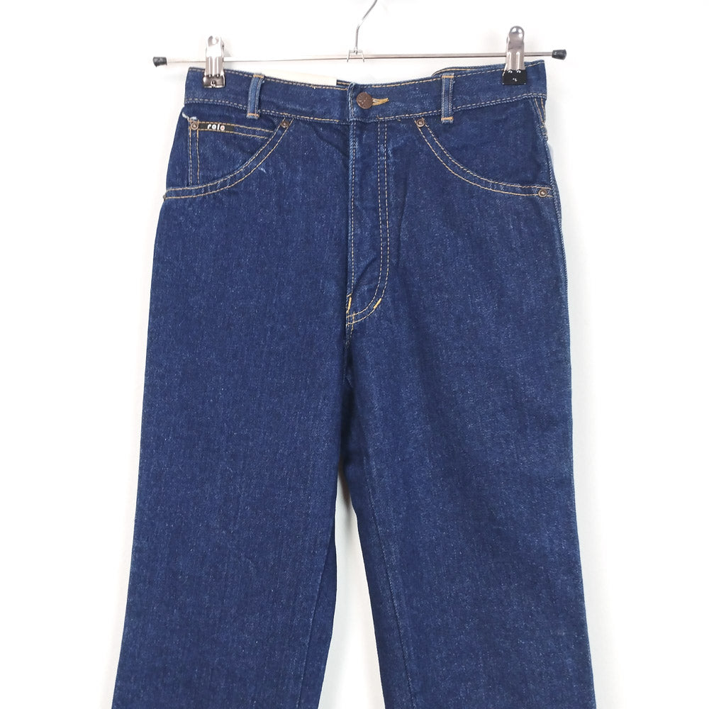 VIN-TR-26983 Vintage παντελόνι denim ψηλόμεσο μπλε ΧS-S