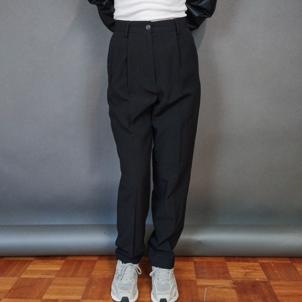 VIN-TR-33394 Vintage παντελόνι ψηλόμεσο με πιέτες S