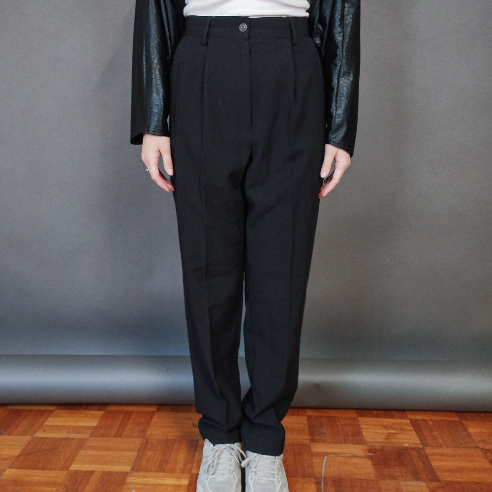 VIN-TR-33394 Vintage παντελόνι ψηλόμεσο με πιέτες S