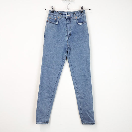 VIN-TR-27984 Vintage παντελόνι denim ψηλόμεσο μπλε ΧS