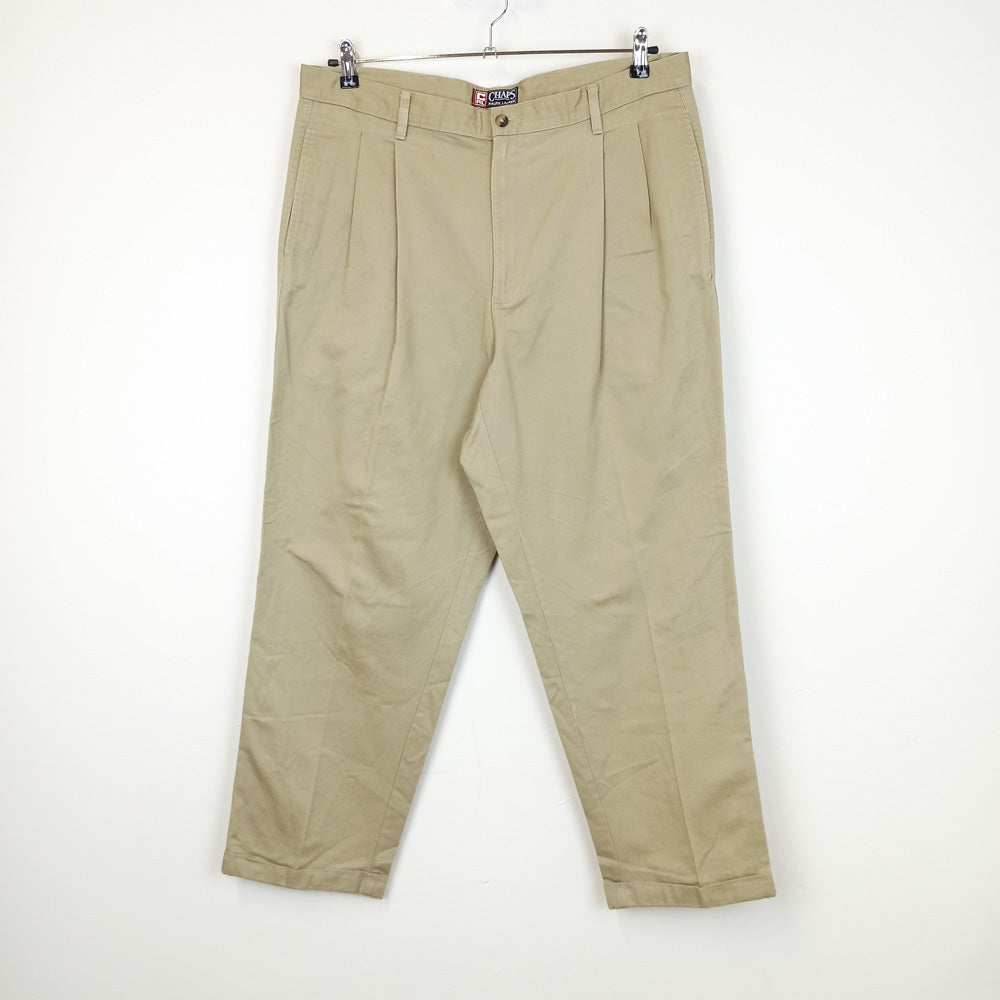 VIN-TR-25590 Vintage παντελόνι μπεζ Chaps Ralph Lauren 2ΧL