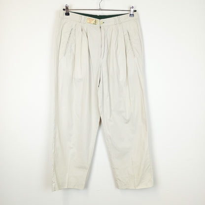 VIN-TR-25578 Vintage παντελόνι εκρού XL