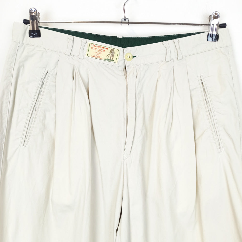 VIN-TR-25578 Vintage παντελόνι εκρού XL