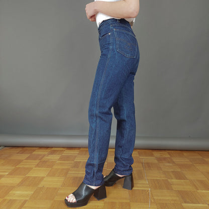 VIN-TR-27067 Vintage παντελόνι denim ψηλόμεσο μπλε Stefanel S