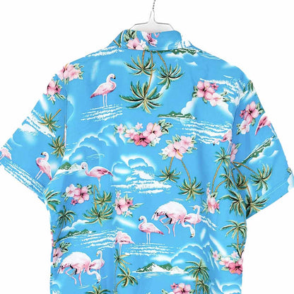 VIN-SHI-31906 Vintage πουκάμισο hawaiian print M