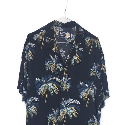 VIN-SHI-35265 Vintage πουκάμισο βισκόζη hawaiian style L