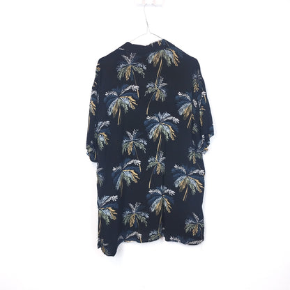 VIN-SHI-35265 Vintage πουκάμισο βισκόζη hawaiian style L