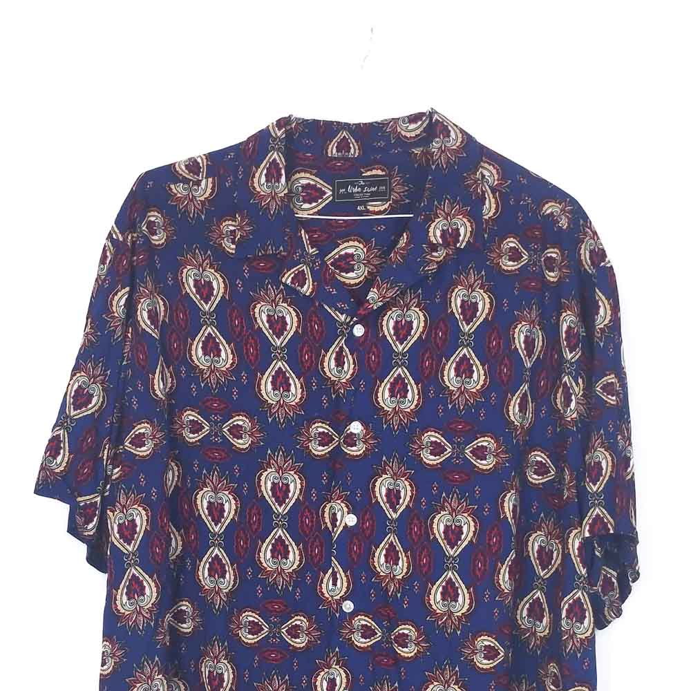 VIN-SHI-35266 Vintage πουκάμισο βισκόζη crazy pattern 4XL