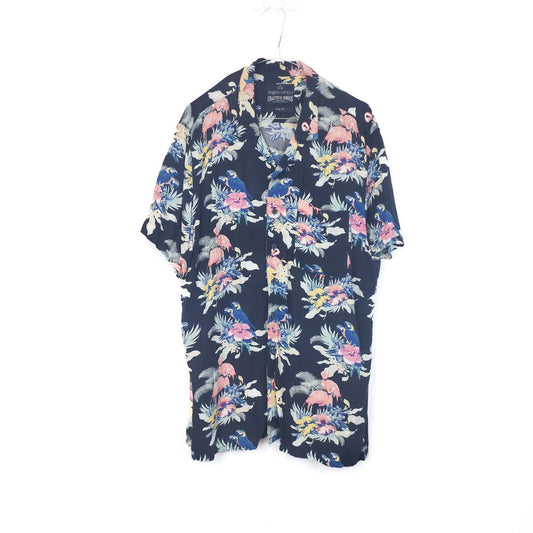 VIN-SHI-35267 Vintage πουκάμισο βισκόζη exotic style XL