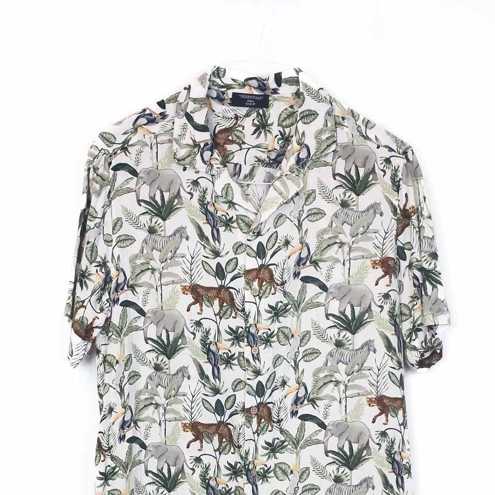 VIN-SHI-35268 Vintage πουκάμισο βισκόζη exotic style M
