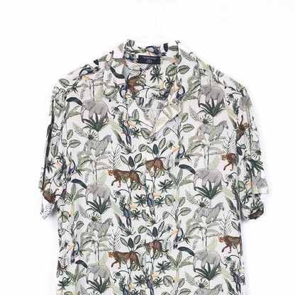 VIN-SHI-35268 Vintage πουκάμισο βισκόζη exotic style M