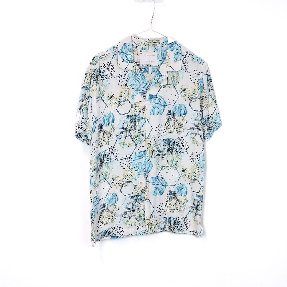 VIN-SHI-35270 Vintage πουκάμισο crazy pattern S
