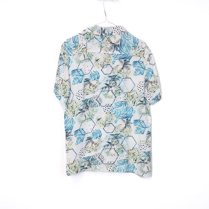 VIN-SHI-35270 Vintage πουκάμισο βισκόζη crazy pattern S