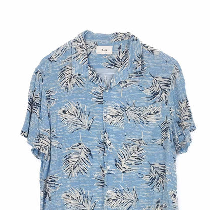 VIN-SHI-35271 Vintage πουκάμισο βισκόζη hawaiian style L