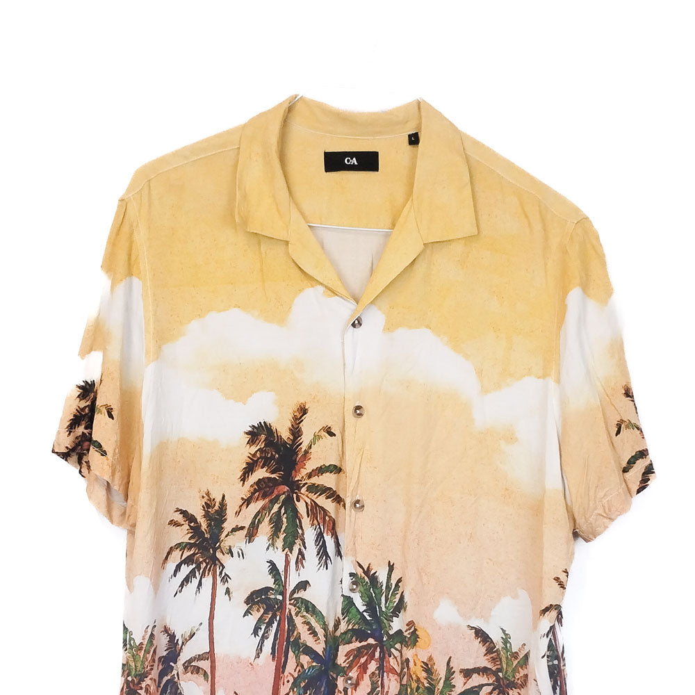 VIN-SHI-35272 Vintage πουκάμισο βισκόζη hawaiian style L