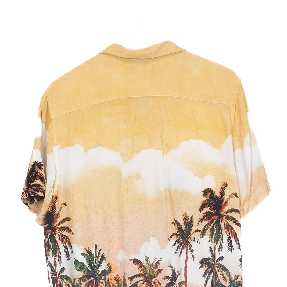 VIN-SHI-35272 Vintage πουκάμισο βισκόζη hawaiian style L