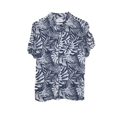 VIN-SHI-35243 Vintage πουκάμισο βισκόζη hawaiian style M