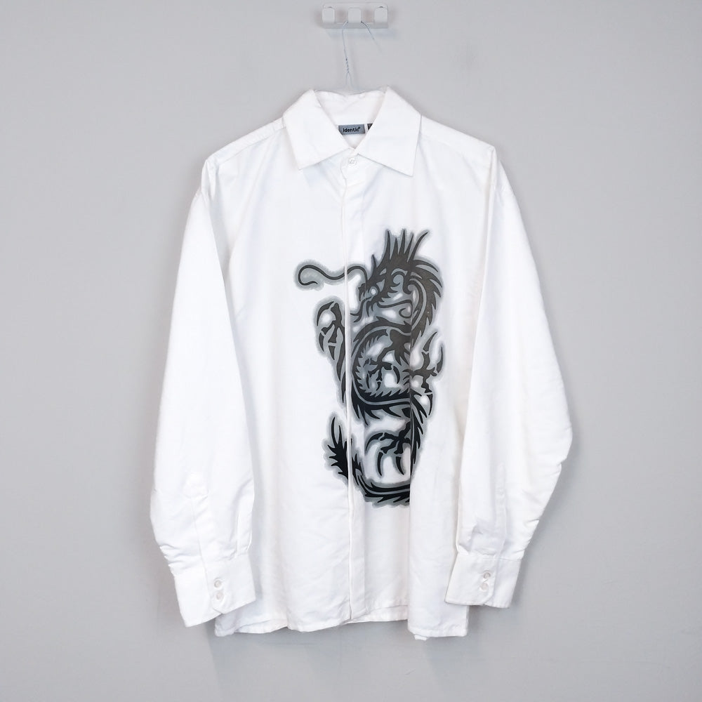 VIN-SHI-32540 Vintage πουκάμισο unisex XL