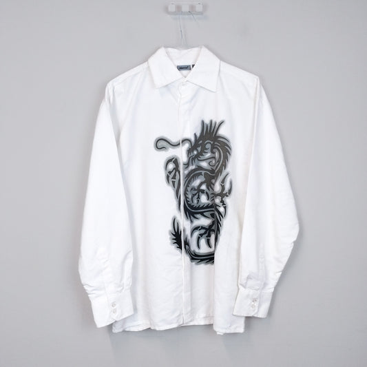 VIN-SHI-32540 Vintage πουκάμισο unisex XL