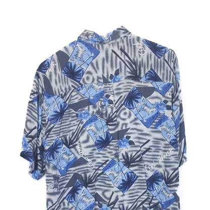 VIN-SHI-35275 Vintage πουκάμισο βισκόζη hawaiian style L